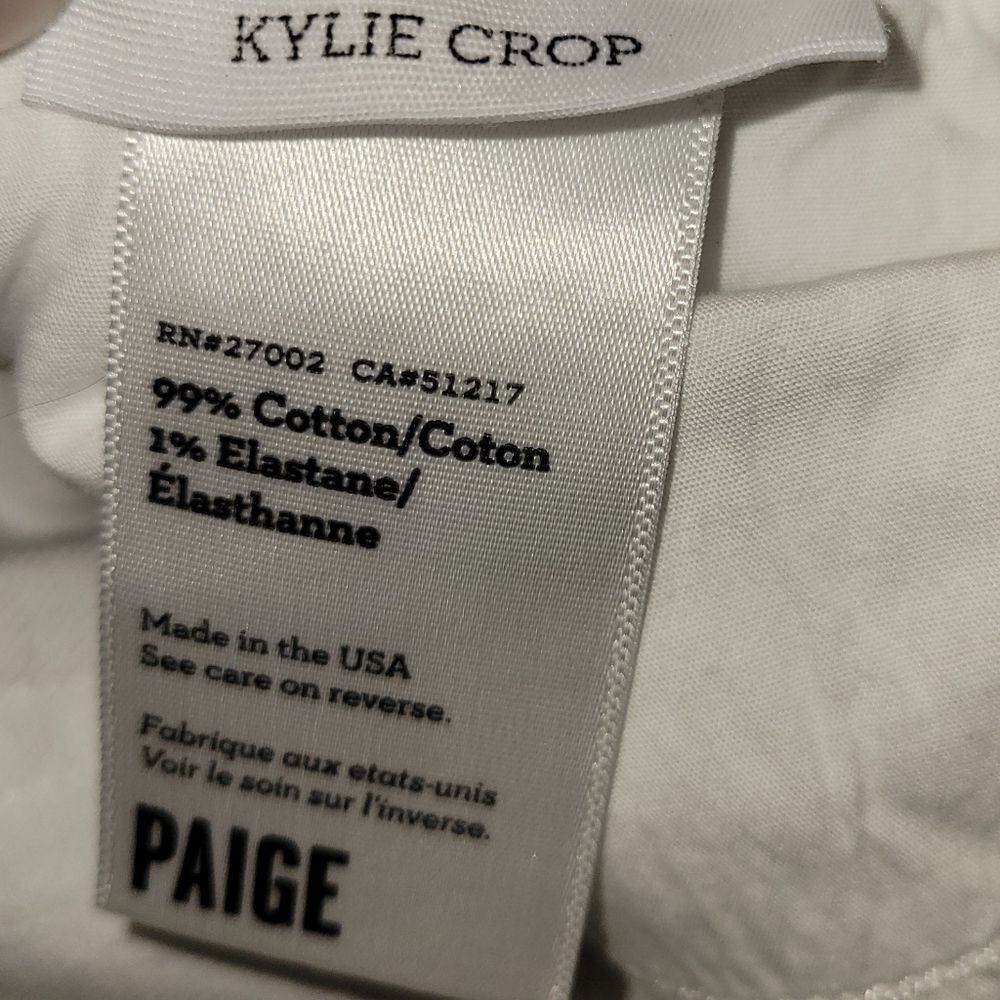 PAIGE white Kylie Crop jeans - Picture 3 of 9